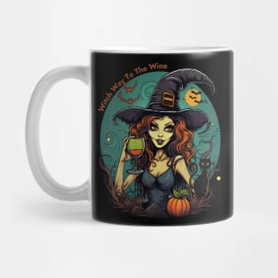 Witch Way To The Wine Women Halloween Witch Mug